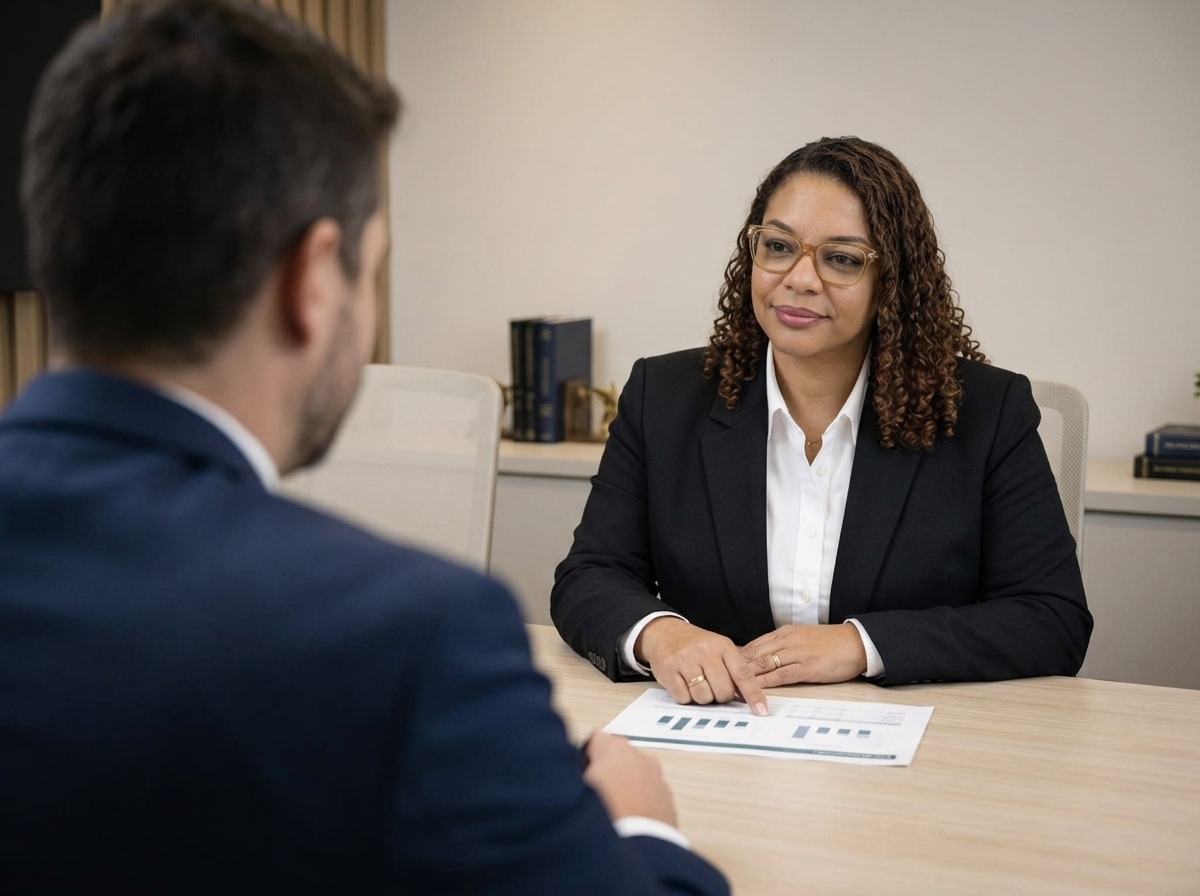 Profissional revisando finanças empresariais